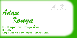 adam konya business card
