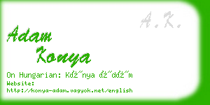 adam konya business card